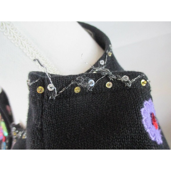 Berer2 M Fun Sweater Beads Sequins Embroider Takako Sakon Zip Long Sleeve Women - Picture 11 of 11